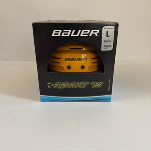 New Gold Large Bauer Re-Akt 75 Helmet