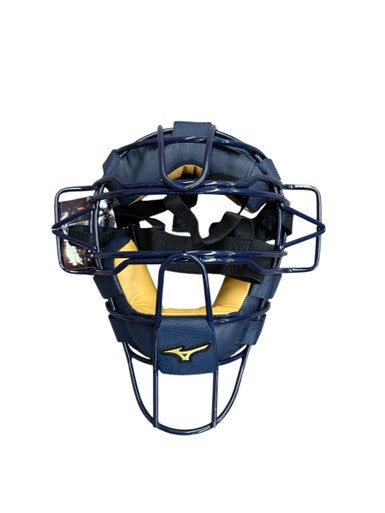 Used Mizuno CLASSIC Batting Helmet w/Mask Navy Blue One Size 11835-S000202622