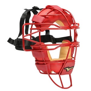 Used Mizuno CLASSIC Batting Helmet w/Mask Red One Size 11835-S000202626
