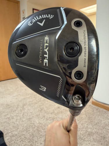 Men's 2025 Callaway Elyte Ti Right Handed Fairway Wood Extra Stiff Flex 15 Loft (Used)