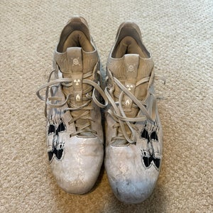 Men's Size 13.0 (W 14.0) Under Armour Blur (Used) black and white