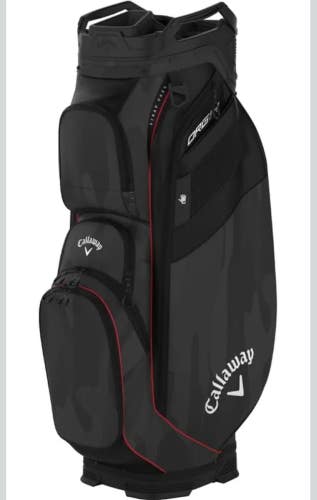 NEW Callaway Golf ORG 14 2025 Cart Bag - Black Camo 14 Way Divider Red Trim