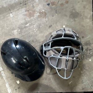 All Star System 7 Catcher's Mask and skull cap (Used)