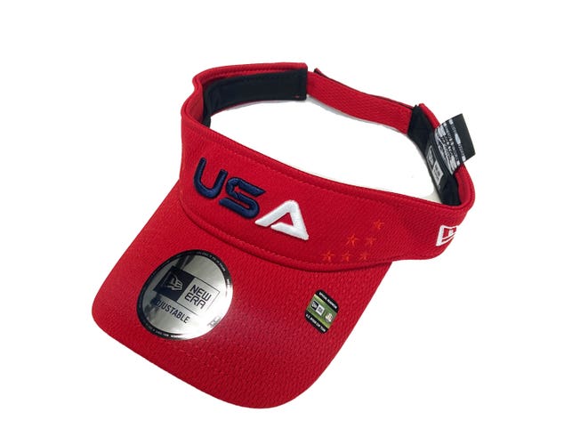 NEW 2025 Men's New Era Ryder Cup Red Adjustable Golf Visor
