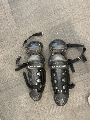 Used Easton EASTON Intermediate Shin Guards Black 13" 11614-S000228531