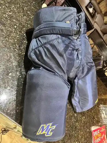 Men's Navy Merrimack College Senior XL+2" Bauer Supreme Pro Hockey Pants Pro Stock (New)