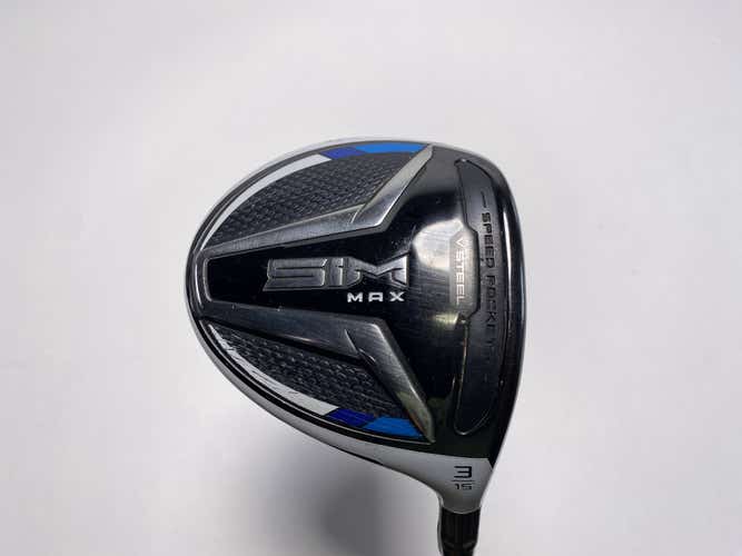 TaylorMade SIM MAX 3 Fairway Wood 15* HZRDUS RDX Smoke Red 6.0 Stiff RH