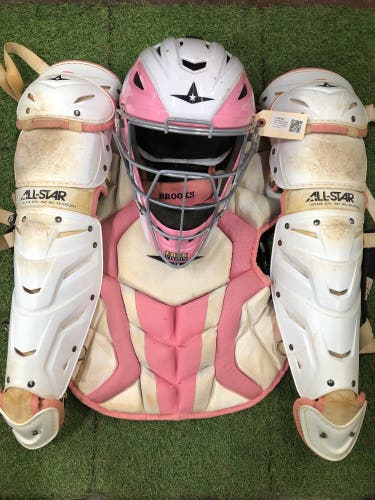 Pink/White Intermediate All Star System 7 Axis Catcher's Set (Used)