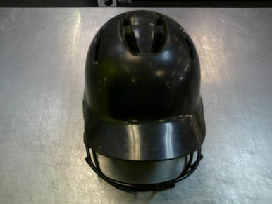 Used Demarini SOFTBALL Batting Helmet w/Mask Black SM 11339-S000197755