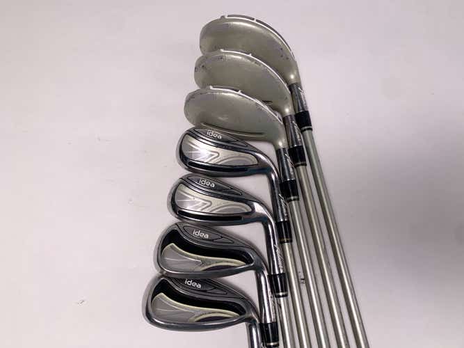 Adams Idea Womens 2014 Hybrid Iron Set 4-PW+SW Idea UltraLite 50g Ladies RH