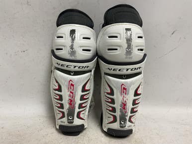 Used CCM VECTOR 04 Youth Shin Guards White 8" 11855-S000197374