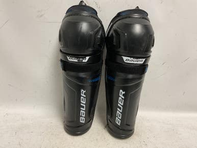 Used Bauer X Intermediate Shin Guards Black And Royal Blue 13" 11855-S000197369