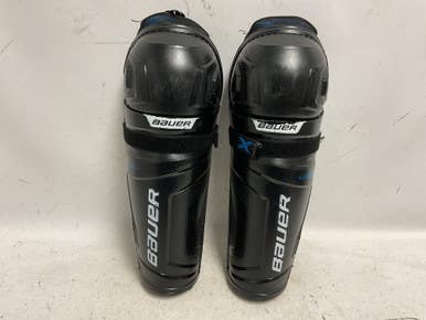 Used Bauer X Intermediate Shin Guards Black And Royal Blue 13" 11855-S000197367