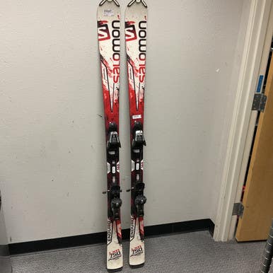 Used Salomon ENDURO LXR 750 Mens DH Ski/Binding White And Red 160 cm 11855-S000197552