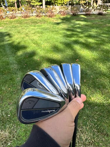 Callaway paradym 6-aw iron set hzrdus gen 4 silver 65g regular flex graphite