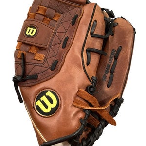 Used Wilson OVERSIZED POCKET ELITE SOFTBALL BB/SB Glove RH Throw Brown 13" 11347-S000261971