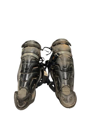 Used All Star ALL STAR SHIN GUARDS Catchers Leg Guards Black Intermed 11347-S000261797