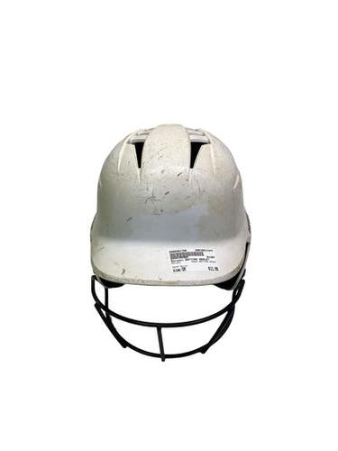 Used Marucci BATTING HEMLET Batting Helmet w/Mask White SM 11347-S000261788