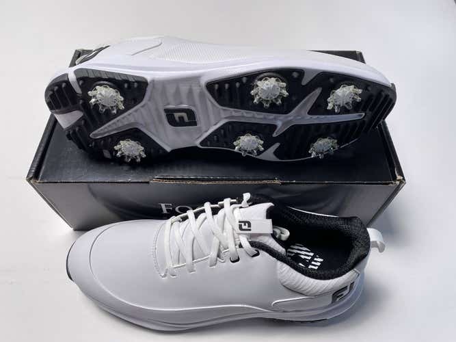 FootJoy FJ Tour Rival Golf Shoes White Black Men's SZ 10.5 (56958)