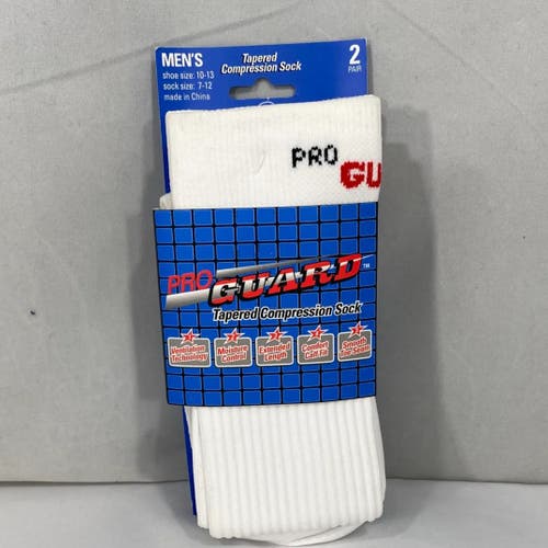 ProGuard Compression Socks White - 2 Pair Per Pack