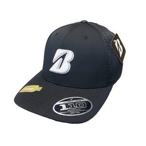 NEW 2024 Bridgestone Golf Eco Mesh Black Adjustable Snapback Golf Hat/Cap