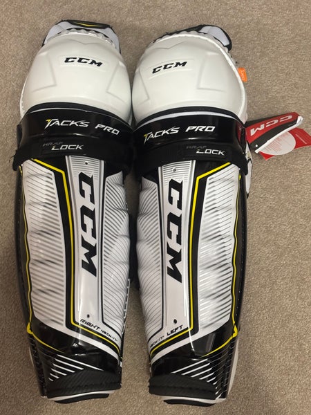 Senior CCM Tacks Pro 17" Shin Pads (New)