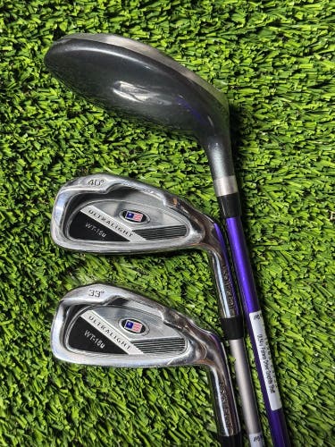USKG US Kids WT-15 U 54 Junior 3 Clubs Ultralight 3H 21*, 6 & 8 Irons Right Hand