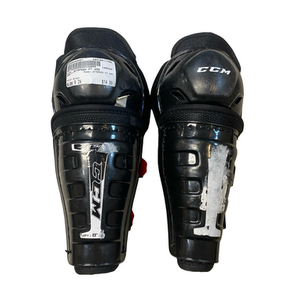 Used CCM JETSPEED FT 455 Junior Shin Guards Black 8" 11706-S000369991