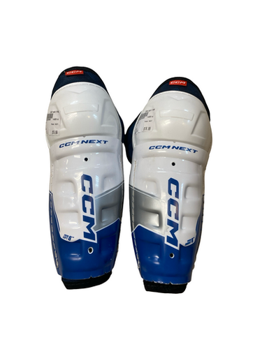Used CCM NEXT Youth Shin Guards White 8" 11706-S000369945
