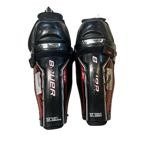 Used Bauer NSX Intermediate Shin Guards Black 10" 11706-S000370132