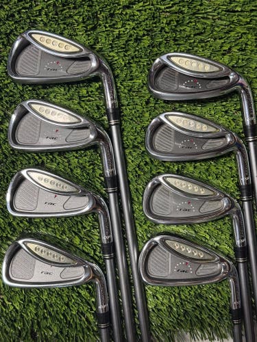 TaylorMade Rac Cgb 9pc Iron Set 3-PW Regular Flex Tip Soft Graphite Shafts RH