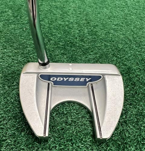 Odyssey White Hot RX V-Line Fang Mallet Putter RH Steel Shaft Right Hand 35"