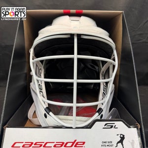 BRAND NEW! Cascade SL Lacrosse Helmet, White Pearl, One Size Fits Most