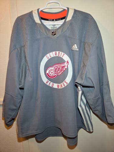 Detroit Red Wings Adidas MiC Pro Stock Team Issue Hockey Jersey Goalie 60g