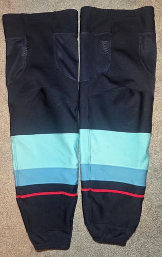 Seattle Kraken Home Fanatics MiC NHL Pro Stock Team Issue Cutproof Hockey Socks Large