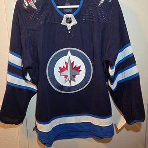 NWT Winnipeg Jets Blank Adidas Primegreen MiC Home Hockey Jersey Team Issue Size 52