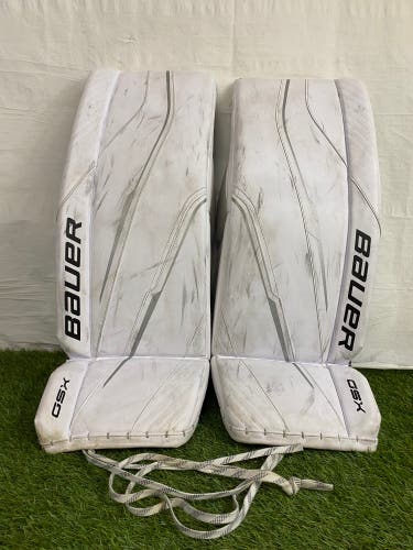 White Small 33+ Senior Bauer GSX Goalie Leg Pads (Used)