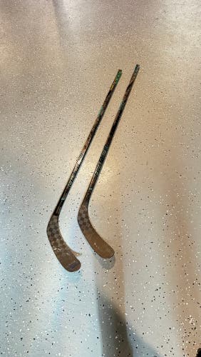 (2) Senior Bauer Twitch Left Hand Hockey Sticks P92 77 Flex (Used) - Cut Down