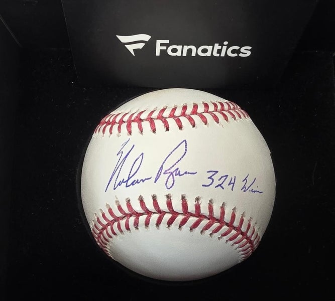 NOLAN RYAN Signed Autograph Auto "324 Wins" MLB Baseball Fanatics COA