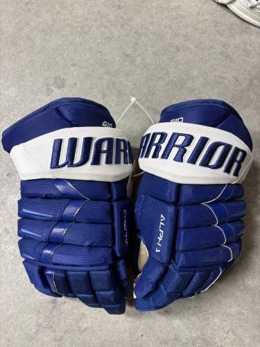 14” Warrior Alpha DX Pro Toronto Maple Leafs Gloves Pro Stock NHL (New)