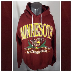 Vintage 90’s Minnesota Gophers Heeded Sweatshirt (Med) Goldy Logo Hoodie Maroon
