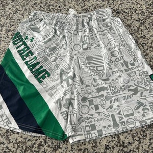 Under Armour Notre Dame lacrosse mens team practice shorts L large