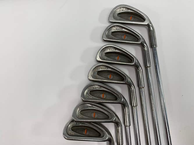 Ping Eye Iron Set 2-PW Orange Dot 2* Flat Karsten Regular Mens RH- Missing 6,8 i