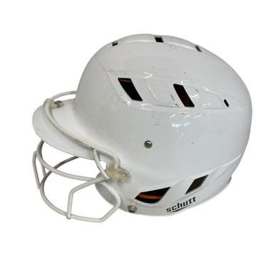 Used Schutt HELMET Batting Helmet w/Mask White SM 11406-S000108291
