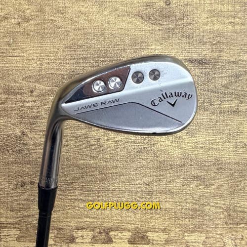 Left-Handed 56 Wedge- Callaway Jaws Raw / AMT Black, Stiff (2616)