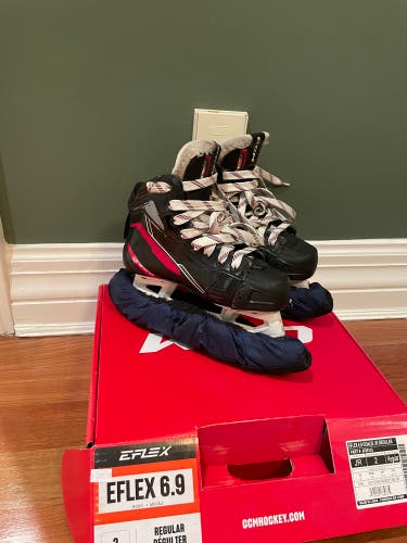 CCM EFlex 6.9 Hockey Goalie Skates Size 3 (Used)