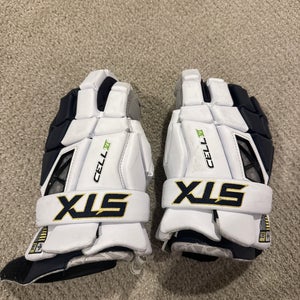 STX Cell vi Lacrosse Gloves Large (Used) Customized (Merrimack College)