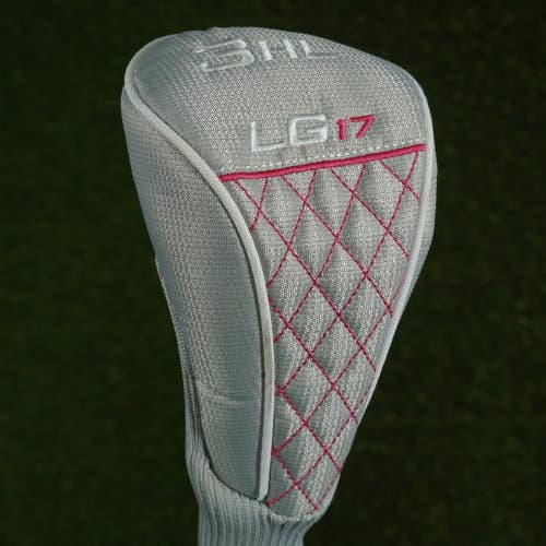 MERCHANTS OF GOLF TOUR X LG17 3HL FAIRWAY WOOD HEADCOVER LADIES SOCK GRAY / PINK