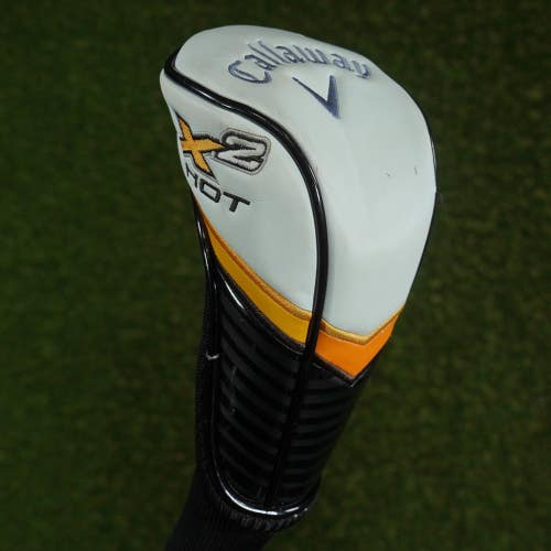 CALLAWAY X2 HOT FAIRWAY WOOD HEADCOVER SOCK BLACK/WHITE/ORANGE CHANGEABLE #'S