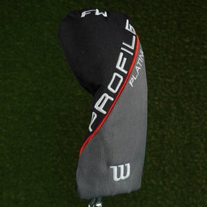 WILSON PROFILE PLATINUM FAIRWAY WOOD HEADCOVER FW BLACK / GRAY / RED ~ LOOK!!